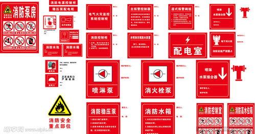 消防安全标识大全设计图 标志图标