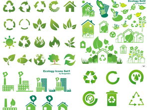 绿色环保图标 有机生态食品标志的设计艺术与应用