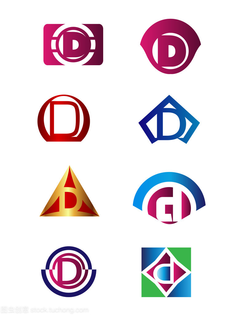 字母D标志设计 品牌标识与矢量符号的创意模板设置指南
